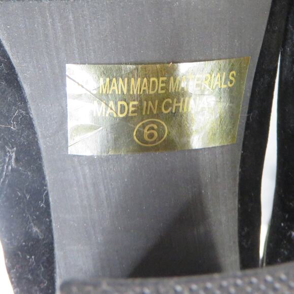 Chase & Chloe Ivy Ruched High Heel Ankle Booties Black Velvet Peep Toe Size 6 - Picture 7 of 9